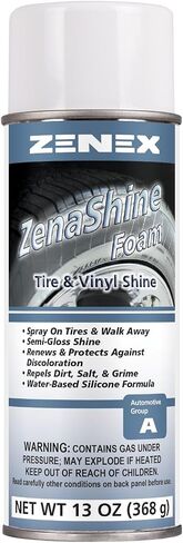رغوة Zenex ZenaShine - بخاخ ولمعان احترافي لتفاصيل السيارة | رائع للفينيل والإطارات والحواف والمصدات | لمعان شديد اللمعان وحامي | واقي داخلي وخارجي | غير معطر | 13 أونصة (12 عبوة) in Saudi Arabia