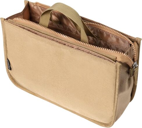 Premium Purse Organizer Insert for Tote and Handbags - Multi-Pocket Bag Organizer for Daily Essentials, Collapsible & Compact, Lightweight & Durable (Beige) in Saudi Arabia