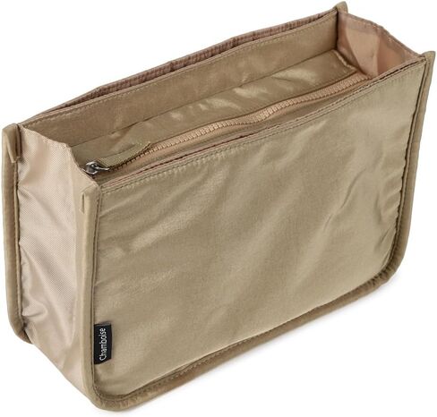 Premium Purse Organizer Insert for Tote and Handbags - Multi-Pocket Bag Organizer for Daily Essentials, Collapsible & Compact, Lightweight & Durable (Beige) in Saudi Arabia
