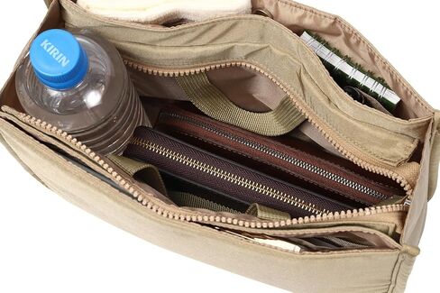 Premium Purse Organizer Insert for Tote and Handbags - Multi-Pocket Bag Organizer for Daily Essentials, Collapsible & Compact, Lightweight & Durable (Beige) in Saudi Arabia