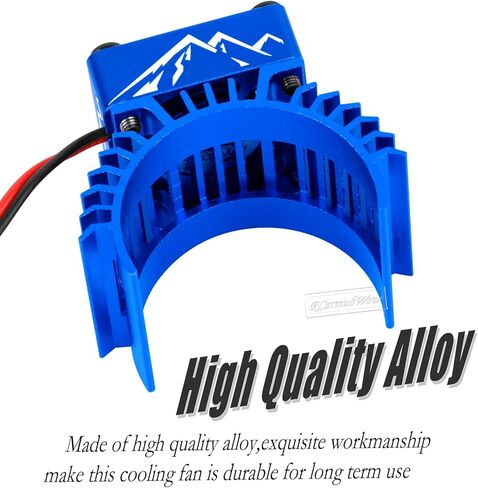 RC Alloy Aluminium 30MM 28000RPM Brushless Motor Heat Sink w/ 4.8-8.4V Cooling Fan Upgrades Part for 1/8 1/10 RC Car 540 550 F540 3650 3660 Motor,2pcs,Black in Kuwait