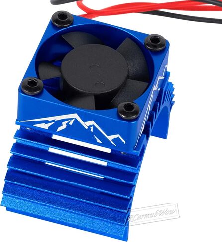 RC Alloy Aluminium 30MM 28000RPM Brushless Motor Heat Sink w/ 4.8-8.4V Cooling Fan Upgrades Part for 1/8 1/10 RC Car 540 550 F540 3650 3660 Motor,2pcs,Black in Kuwait