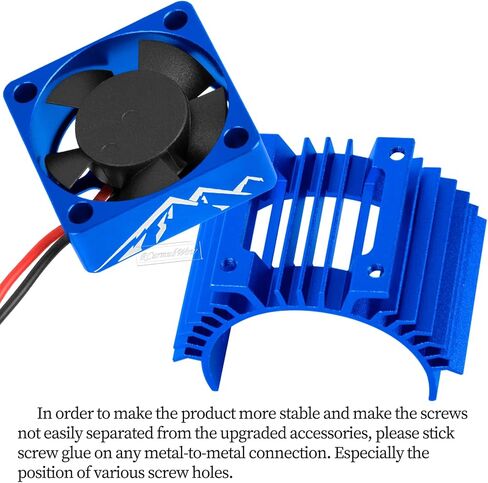 RC Alloy Aluminium 30MM 28000RPM Brushless Motor Heat Sink w/ 4.8-8.4V Cooling Fan Upgrades Part for 1/8 1/10 RC Car 540 550 F540 3650 3660 Motor,2pcs,Black in Kuwait