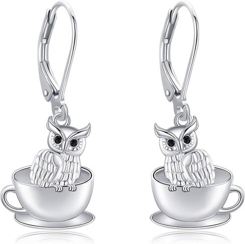 Cup Animal Earrings 925 Sterling Silver Cup Dangle Drop Earrings Animal jewelry Gifts for Women in Kuwait