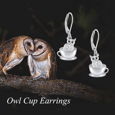 Cup Animal Earrings 925 Sterling Silver Cup Dangle Drop Earrings Animal jewelry Gifts for Women in Kuwait