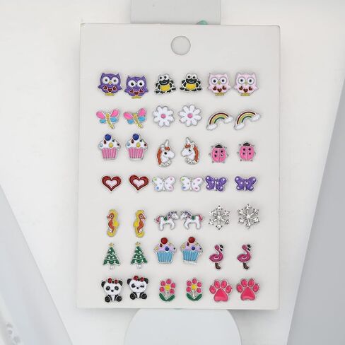 20 Pairs Hypoallergenic Stud Earrings Set for Girls Jewelry Gifts for Girls Kids Women in Saudi Arabia