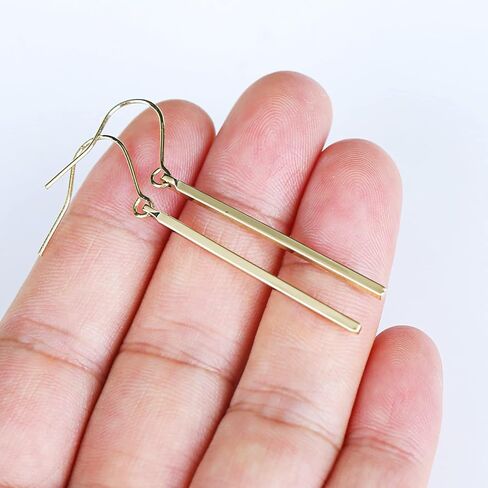 Vertical Bar Dangle Earrings for Women Girls Minimalist Gomggsale Women's Drop Dangle Earrings Simple Geometric Jewelry in Saudi Arabia