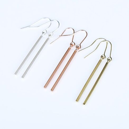 Vertical Bar Dangle Earrings for Women Girls Minimalist Gomggsale Women's Drop Dangle Earrings Simple Geometric Jewelry in Saudi Arabia