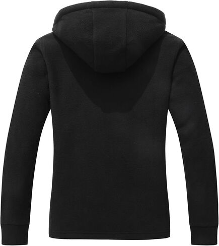 MOERDENG Women's Lightweight Full Zip Soft Polar Fleece Jacket Outdoor Recreation Coat Hooded Hiking Jacket in Kuwait