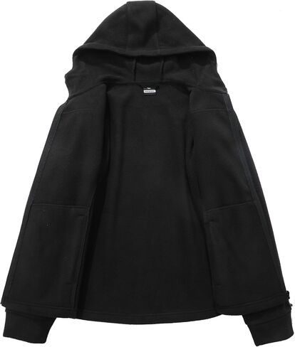 MOERDENG Women's Lightweight Full Zip Soft Polar Fleece Jacket Outdoor Recreation Coat Hooded Hiking Jacket in Kuwait