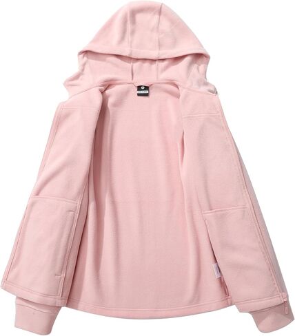 MOERDENG Women's Lightweight Full Zip Soft Polar Fleece Jacket Outdoor Recreation Coat Hooded Hiking Jacket in Kuwait
