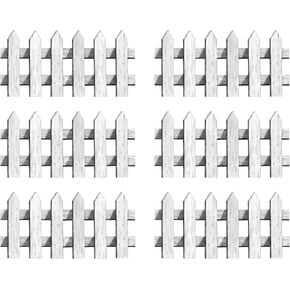 Beistle 6 Piece Cardstock Paper White Picket Fence Cut Outs Border Decorations For Summer Garden Tea Parties And Classroom Bulletin Board Décor 12" x 24.75"