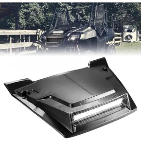 KEMIMOTO LED Turbo Hood Scoop Compatible with Pioneer 700 2P 4P 2014-2024, Sport Hood Scoop Replacement Air Intake Kit PP Material Impact Resistant 700-2 700-4 Hood Accessories