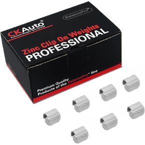 CKAuto MC Style Zinc Clip on Wheel Weights, 1.25oz, Coated, 25 Pcs/Box for Aluminum Rims