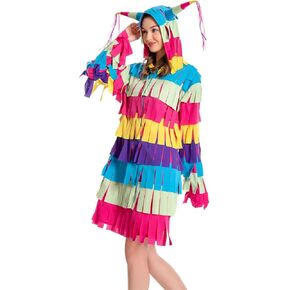 Adult Women Men Onesie for Halloween, Unisex Multicolored Costume Hooded Jumpsuits Funny Fiesta Outfits