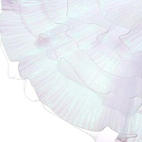 5 Yard Organza Ruffled Fabric, Retro Ruffle Tulle Lace Border, Pleated Chiffon Trim Ribbon for Sewing Clothes Dress Bag Cake Decoration- Gradient Purple Blue