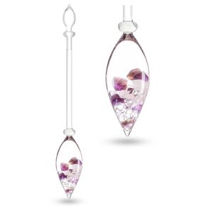 VitaJuwel Gemstone Vial WELLNESS مع الجمشت والكوارتز الوردي والكوارتز الشفاف