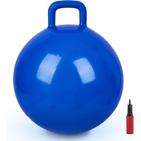 كرة AMOR الحالية النطاطة، كرة هيبي ترتد مقاس 45.72 سم للأطفال من عمر 4 إلى 8 سنوات، كرة القفز القفز الزرقاء للأولاد والبنات هدية، كرة نطاطة للجلوس والقفز مع مضخة يدوية in Kuwait