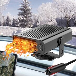 Car Heater,12V 200W Portable Car Heater that Plugs Into Cigarette Lighter Electric Car Heater Defroster Fans, 2 in 1 Heating & Cooling Fast Heating Defrost Defogger with Plug in Cigarette Lighter