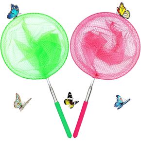 Outdoor Exploration Telescopic Bug-Catching Nets, Fishing Nets, Butterfly Nets for Children's Outdoor Exploration, Nature Exploration Toys (2 Pack)