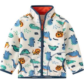 AIWUHE Toddler Polar Fleece Jacket Boys Girls Winter Jacket Fall Sweatshirt Zip-up Light Coat Spring Clothes 1-6 Years