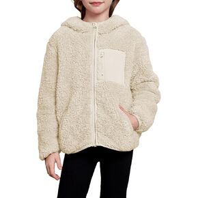 blibean Unisex Kids Girls Boys Jackets Fall Sping Full-Zip Hooded Sweatshirt Size 6-15 Years