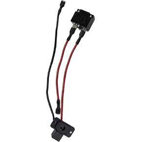 Circular Socket Charger Battery Connection Line with Fuse for Kids Ride on Toys,(Line-24V-02 Circular)
