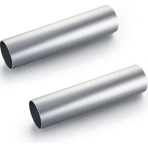 Hicarer 2 Pcs 3" (76mm) OD Straight Aluminum Pipe Tube 11.8" 300mm Long Aluminum Intercooler Pipe Piping Air Intake Tube Brushed Finish