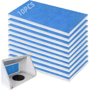 U0U 10 Pieces Paint Booth Filters,Portable Spray Booth Filter, Paint Booth Exhaust Filters for Replace Airbrush Spray Booths Paint Booth (10)
