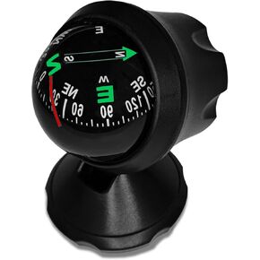 Compass for Car, Automotive Dashboard Accessories Car Compass Ball with Bottom Stick for Car Boat Jeep Off Road to Find Direction, Auto Compass Navigation Hiking Direction Pointing Guidance