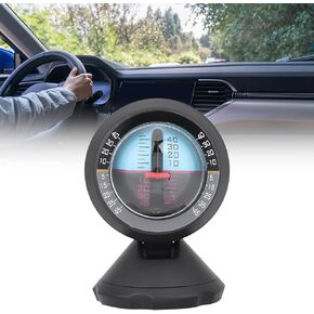 Akozon Vehicle Inclinometer Level Tilt Gauge,Car Inclinometer Level Tilt Gauge Indicator Gradient Balancer Tool Luminous LED Car Inclinometer for Off-Road Vehicle and self-Driving Travelling Supplies
