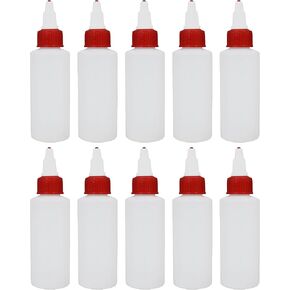 10-2oz Refillable Artist's Bottle with Twist Open/Close Nozzle. Cylinder Bottle