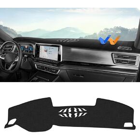 Autorder Dashboard Cover Mat for 2022 2023 2024 Volkswagen Atlas Accessories Dash Cover Upgrade Velvet Dash Mat Sunshade Glare UV Rays Protector(Without HUD)