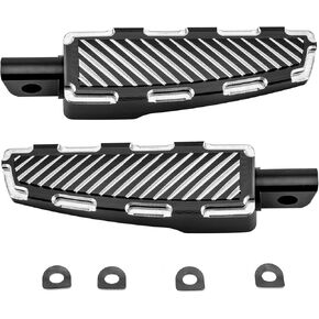 Wsays Motorcycle Foot Pegs Sharp Triangular Line Highway Foot Pedals Compatible with Harley Sportster Softail Dyna Touring Street Glide Electra Glide Road King Road Glide