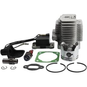 GOOFIT 44mm Big Bore Cylinder Top End Kit for 2 Stroke 47cc 49cc Mini Quad Pocket Bike Chain Saw