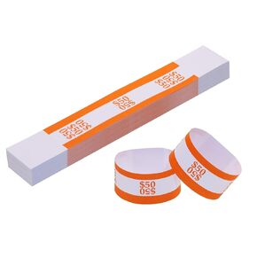 ONLYKXY 150pcs Self Sealing Cash Currency Straps Money Paper Bands Bill Wrappers Tape for Bank Supermarket Currency Organize Cash Dollar Wraps Organizer ($250)