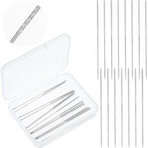 Snag Repair Needle Repair Knits and Woven Tool Snag Nab it Tool, Mabor 15Pcs Leather Craft Sewing Stitching Needle with Case for Woven Knitted Cloth Garments Drapes Snag Repair Tool