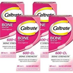 Caltrate 600 Plus D3 Calcium and Vitamin D Supplement Tablets, Bone Health Supplements for Adults - 60 Count