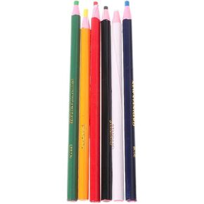 6Pcs 6 Colors Markers For Metal Glass Fabric China Graph Off Grease Wax Pencil Writing and Correction Supplies