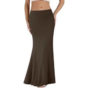 Women's Casual Striped Print High Waist Maxi Long Pencil Skirt