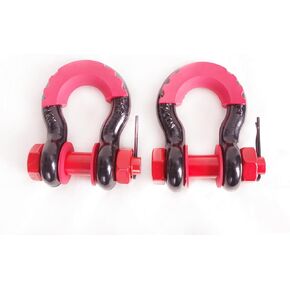3/4 Inch D Ring Auto Shackle with 7/8 Pin,Maximum Break Strength 9500Lbs,Shackle for Tow Strap,Winch,Off Road,Towing,Vehicle Recovery,Best Offroad Towing Accessories,Red