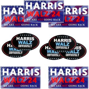 10 Packs Kamala Harris for President Sticker, Harris Walz 2024 Stickers,Kamala Harris Bumper Sticker,We are Not Going Back (Kamala Harris-1)
