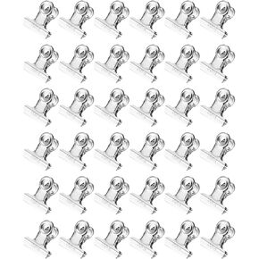 M&G 36Pack Binder Clips, 51mm Stainless Steel Small Hinge Paper Clip Metal Hinge Clamps for DIY Crafts, Paintings, Drawings, Photos Home Office Supplies