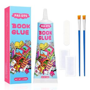 Book Glue 120ml, Book Binding glues, Book Glue for Binding and Repair, Suitable for Book Restoration and Binding, envelopes, Paper Crafts, Postcards, DIY Projects, and Scrapbooking