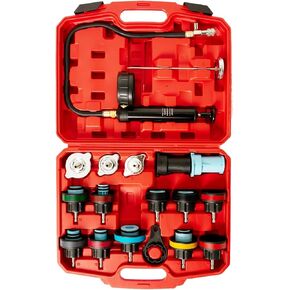 Radiator Pressure Tester Kit 18-Piece Coolant Pressure Tester for Automotive Cooling System Universal Cooling System Pressure Tester Kit Coolant Pressure Tester Kit