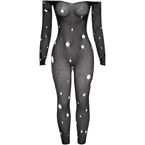 Buitifo Lingerie for Woman Sexy Bodysuit Fishnet Bodystocking Mesh Tights Sheer Jumpsuit in Kuwait