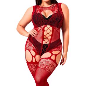 Plus Size Body Stockings For Women Curvy BBW, Exotic Dancer Lingerie Outfits, Full Sexy Fishnet Bodysuit Rave Party