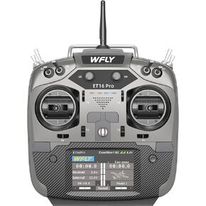 ET16Pro RC Transmitter WFLY ET16Pro RC Transmitter Full Metal Hall Sinsor Gimbals ELRS Dual Built-in RF Modules 500mW Max Power15W Fast Charge 2024 New