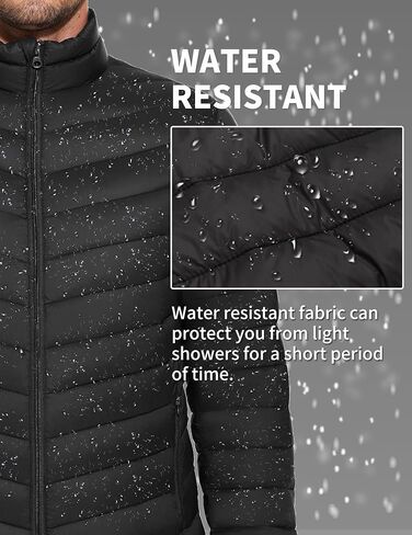 COOFANDY Men's Puffer Jacket Packable Lightweight Puffy Jackets with Zippered Pockets Down Alternative Winter Coat in Saudi Arabia