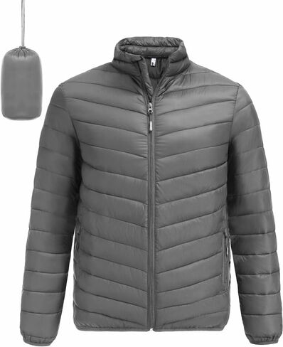 COOFANDY Men's Puffer Jacket Packable Lightweight Puffy Jackets with Zippered Pockets Down Alternative Winter Coat in Saudi Arabia
